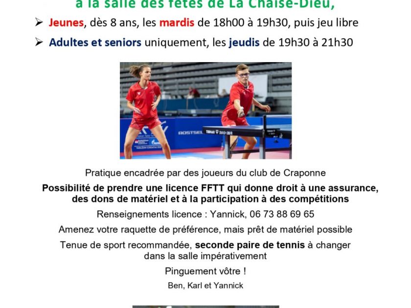 EVE- Tennis de table -Affiche