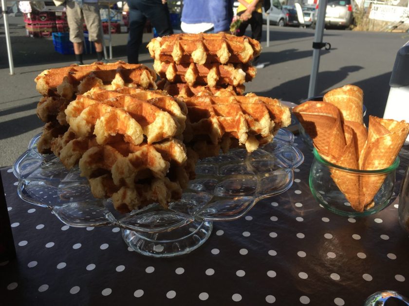 Gaufres de Liège au marché