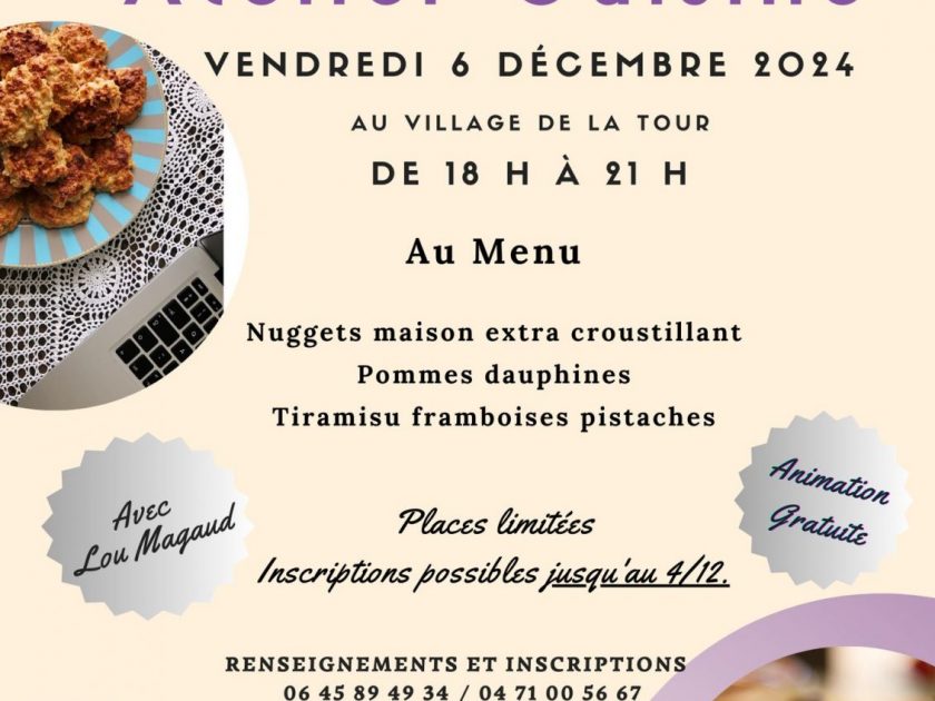 EVE-Atelier cuisine parents /enfants_La Chaise-Dieu-Affiche