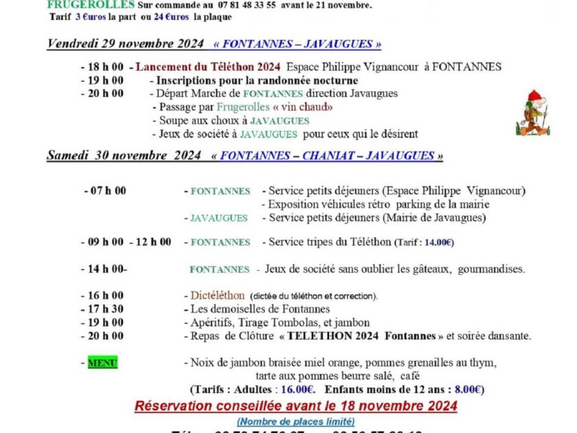 Téléthon 2024 Chaniat – Fontannes – Javaugues – Lavaudieu_Fontannes