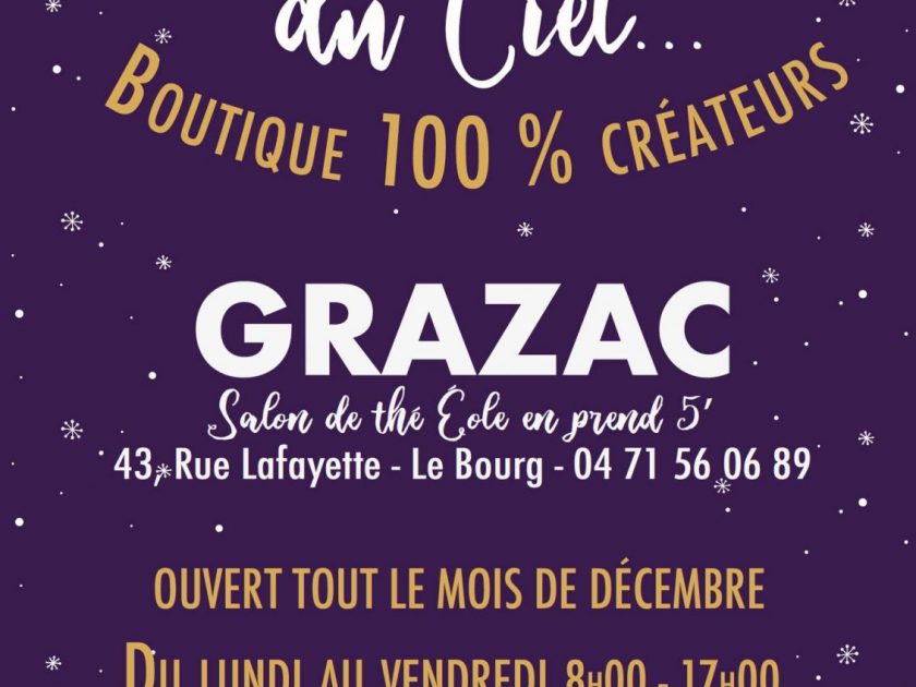 La BOUTIQUE de Noël 100% créateurs ouvre ses portes_Grazac