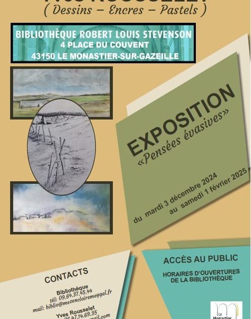 Exposition: dessins/encres/pastels_Le Monastier-sur-Gazeille