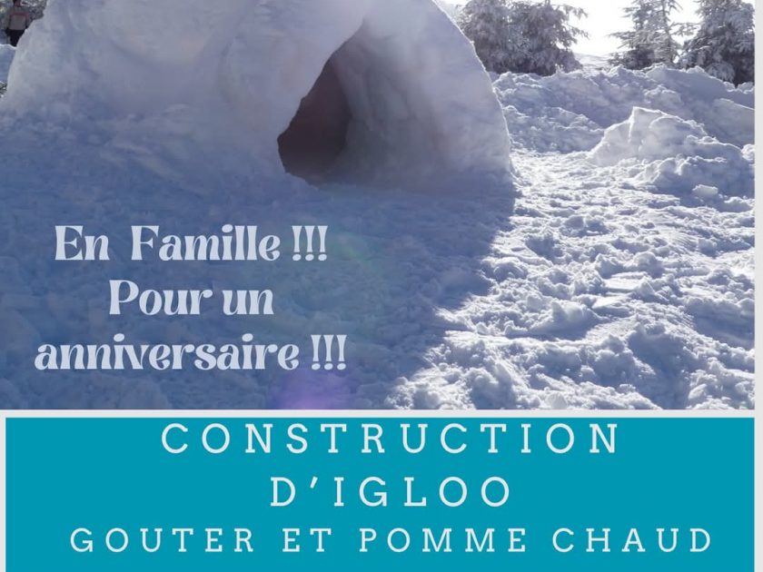 Construction d’igloos – goûter & pomme chaud_Les Estables