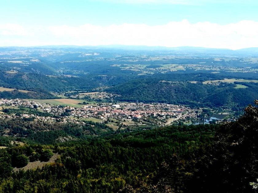 Vue du mont Gerbizon sur Retournac